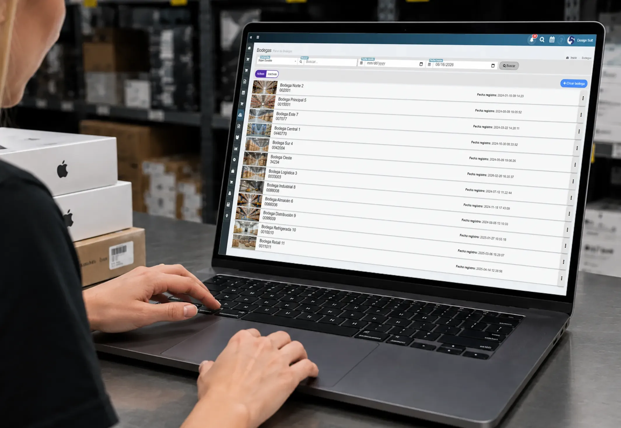 Gestión de bodegas en FacturarOnline para organizar productos y existencias