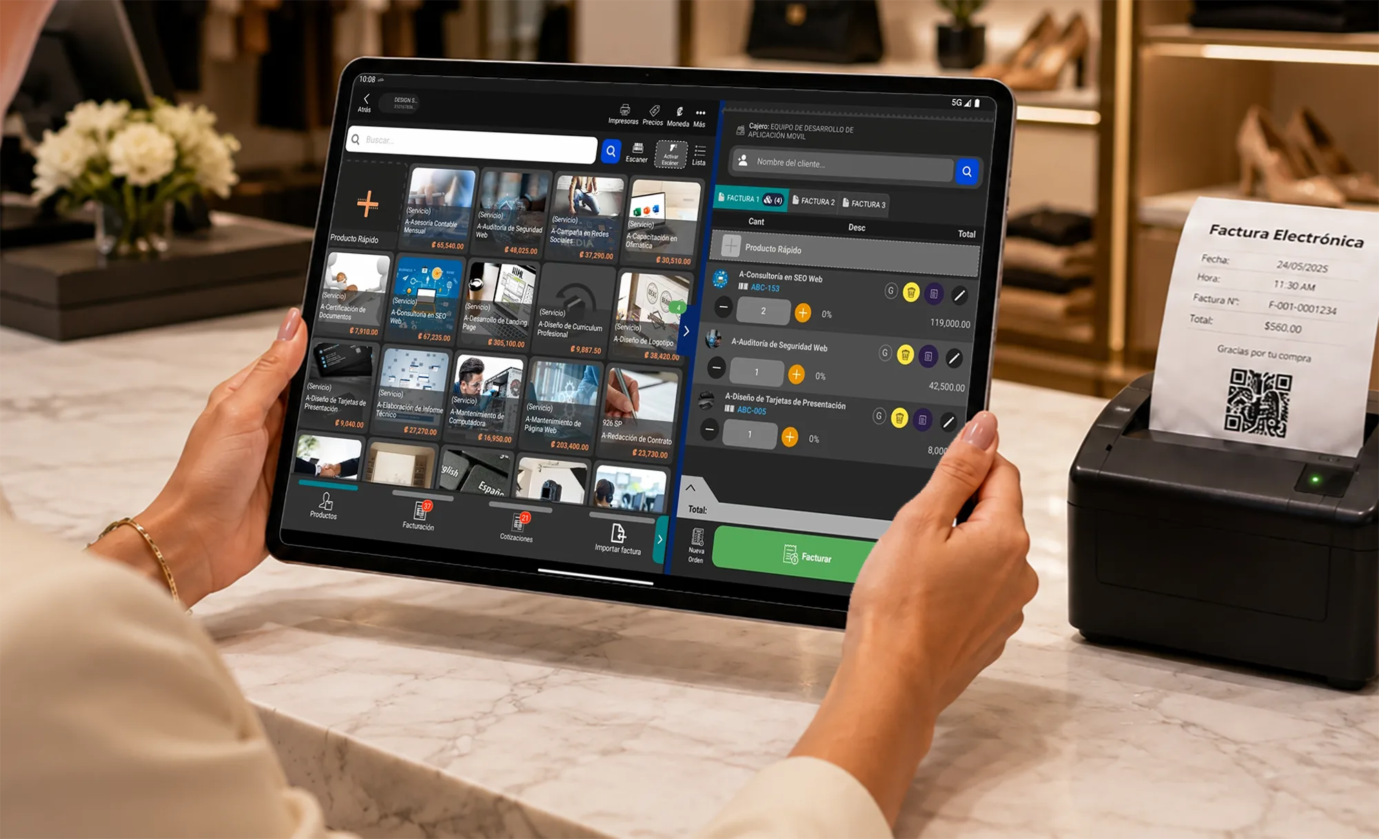 Punto de venta POS de FacturarOnline integrado con facturación electrónica