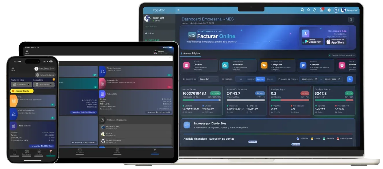 Sistema POS y Facturación en Computadora y Celular
