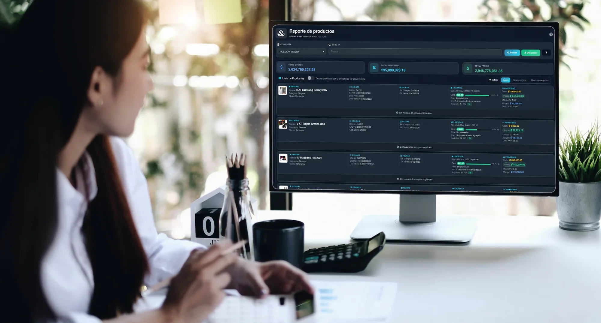 Reporte de productos en FacturarOnline para analizar movimiento e inventario
